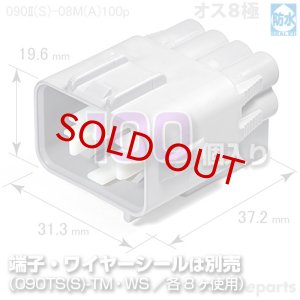 画像1: 090型II防水/オス8極カプラ(A)100pack