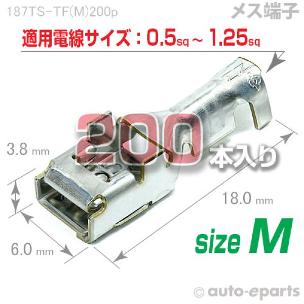画像1: 187型TS・DL(共用)/メス端子sizeM200pack (1)