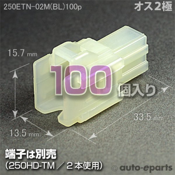 画像1: 250型ETN/オス2極カプラ(ブロックタイプ)100pack (1)